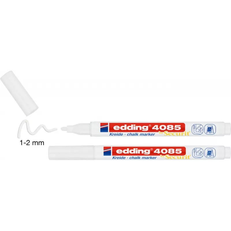edding 4085/2W rotulador de tiza blanco 1-2 mm pack de 2 4-4085-2-1049