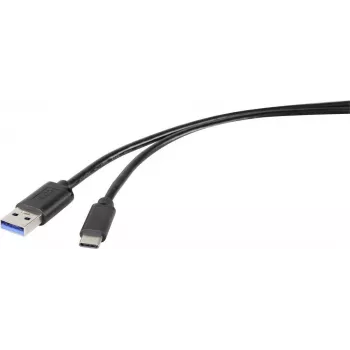 Renkforce RF-4599658 Cable USB 3.2 Gen 1, USB-A a USB-C, 0,5 m, negro