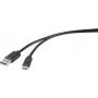 Renkforce RF-4599658 Cable USB 3.2 Gen 1, USB-A a USB-C, 0,5 m, negro