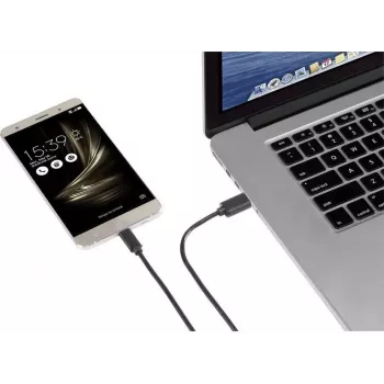 Renkforce RF-4599658 Cable USB 3.2 Gen 1, USB-A a USB-C, 0,5 m, negro