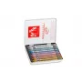 Caran d'Ache Neocolor I lápices de cera metálicos, set de 10, redondos con funda de papel 7004.310