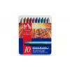 Caran d'Ache Neocolor I lápices de cera metálicos, set de 10, redondos con funda de papel 7004.310
