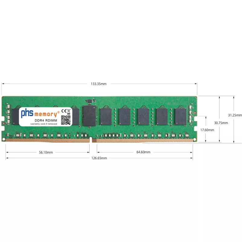 PHS-memory 16GB DDR4 ECC UDIMM 3200MHz PC4-25600E memoria para Synology RackStation RS3626xs SP619472