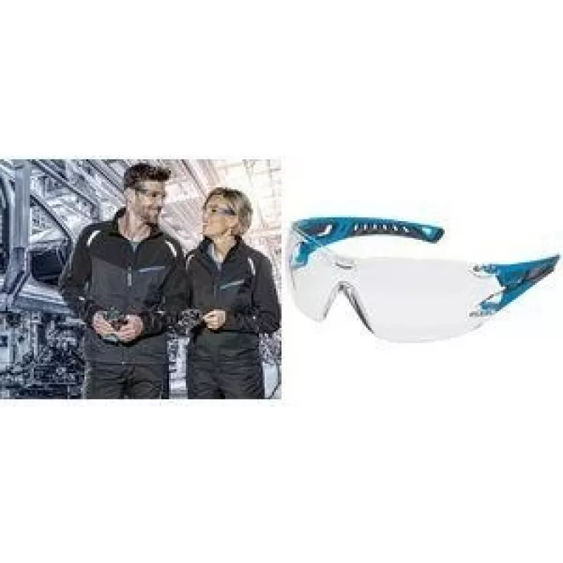 Gafas de protección uvex pheos nxt, montura azul/antracita, lente PC transparente, UV400, EN 166/170 9128265