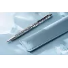 Set de bolígrafo y portaminas Caran d'Ache Ecridor Alpine Frost, tinta negra, Medium, acabado platino CC0890.025