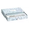 Set de bolígrafo y portaminas Caran d'Ache Ecridor Alpine Frost, tinta negra, Medium, acabado platino CC0890.025