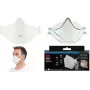 3M Aura 9320+ mascarilla FFP2 sin válvula de exhalación, mascarilla plegada de 3 partes, blanca, pack de 1 9320-5