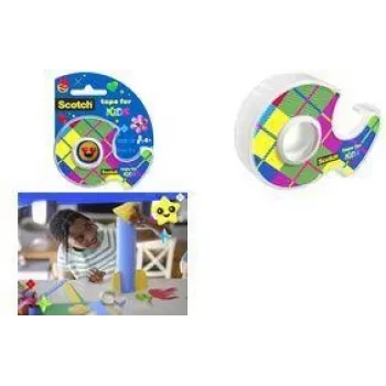 3M Scotch Kids Tape, 19 mm x 15 m, cinta adhesiva mate invisible, dispensador manual, 1 rollo 7100410261