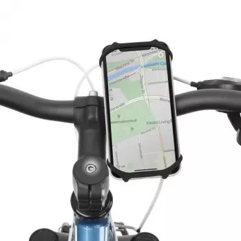 Renkforce RF-4413448 soporte universal para smartphone con ventosa, negro