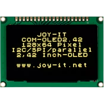 JOY-IT COM-OLED2.42 módulo de pantalla OLED de 2,42 pulgadas 128x64, blanco, SPI/I2C, SSD1309