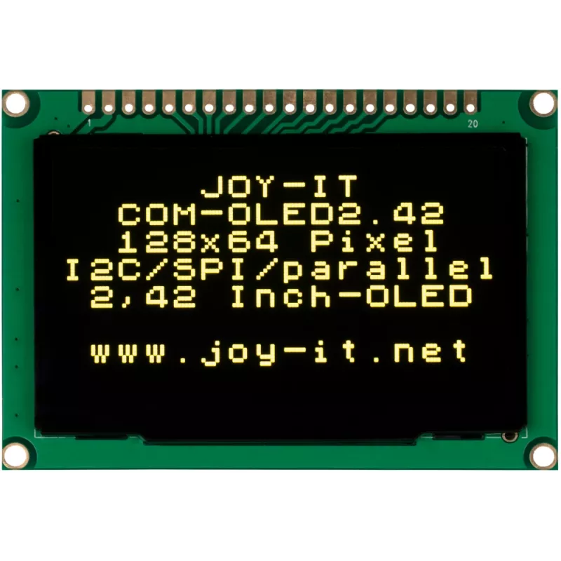 JOY-IT COM-OLED2.42 módulo de pantalla OLED de 2,42 pulgadas 128x64, blanco, SPI/I2C, SSD1309