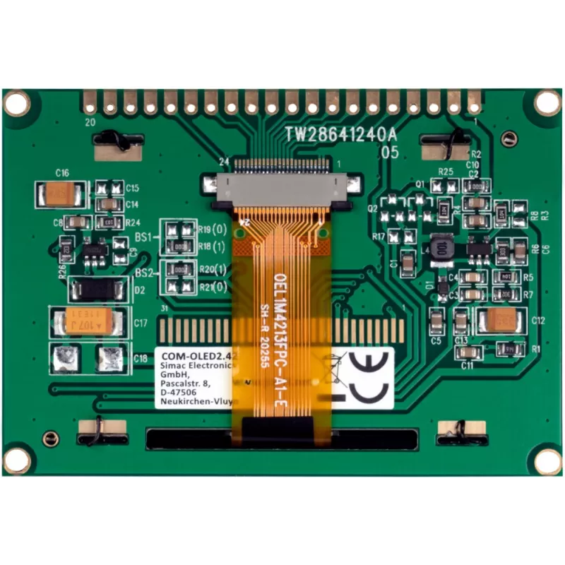 JOY-IT COM-OLED2.42 módulo de pantalla OLED de 2,42 pulgadas 128x64, blanco, SPI/I2C, SSD1309