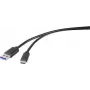 Renkforce RF-4535908 cable USB 3.2 Gen 1, USB-A a USB-C, 3 m, negro