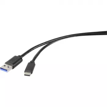 Renkforce RF-4535908 cable USB 3.2 Gen 1, USB-A a USB-C, 3 m, negro