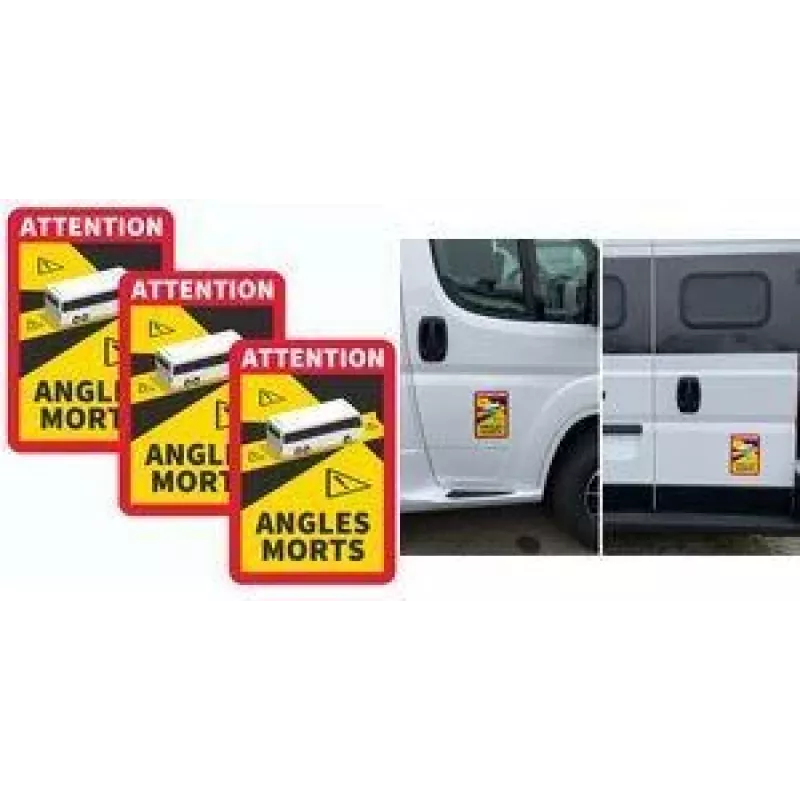 IWH Angles Morts 097612 señal de advertencia magnética para el ángulo muerto 250 x 170 mm