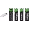 VOLTCRAFT batería AA Mignon Li-Ion 2000 mAh 1,5 V pack de 4 con función de carga USB-C (VC-17275570)