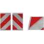 IWH marca reflectante de advertencia para plataformas elevadoras, rojo/blanco, autoadhesiva, 133 x 133 mm, 1 ud. (097620)