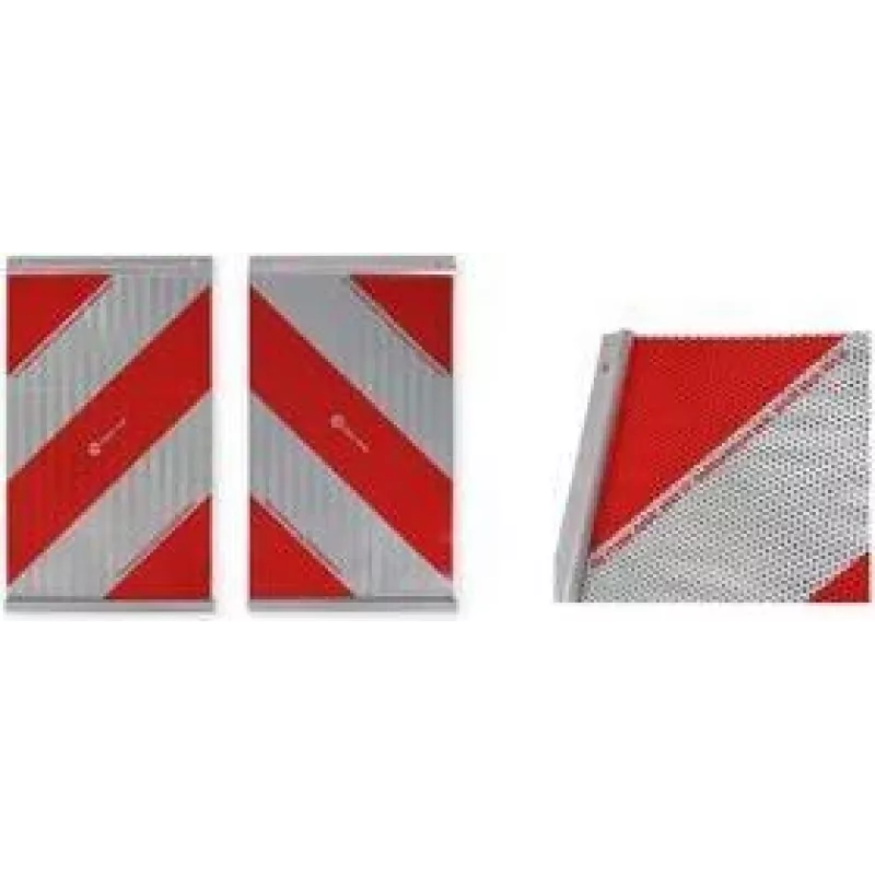 IWH marca reflectante de advertencia para plataformas elevadoras, rojo/blanco, autoadhesiva, 133 x 133 mm, 1 ud. (097620)