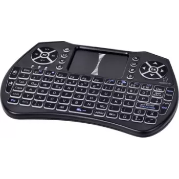 Renkforce RF-MWK-103 teclado inalámbrico con touchpad integrado, QWERTZ alemán, negro RF-7481488