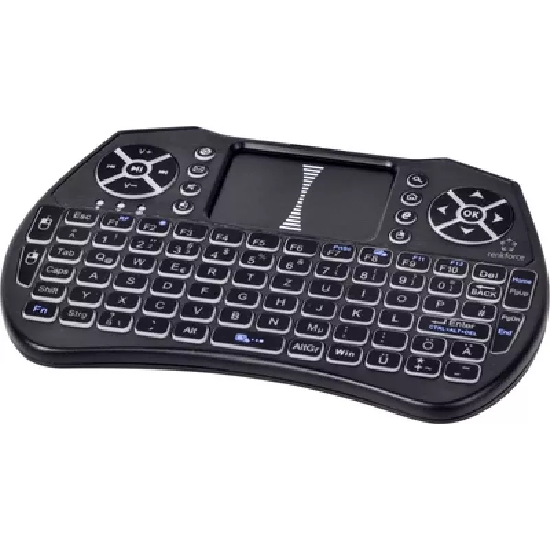 Renkforce RF-MWK-103 teclado inalámbrico con touchpad integrado, QWERTZ alemán, negro RF-7481488