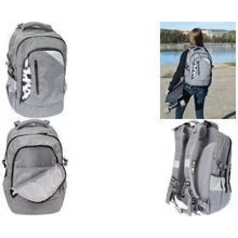 FABER-CASTELL EBERHARD FABER X-Style mochila escolar, gris/negro, 25L, para 9-16 años 577624