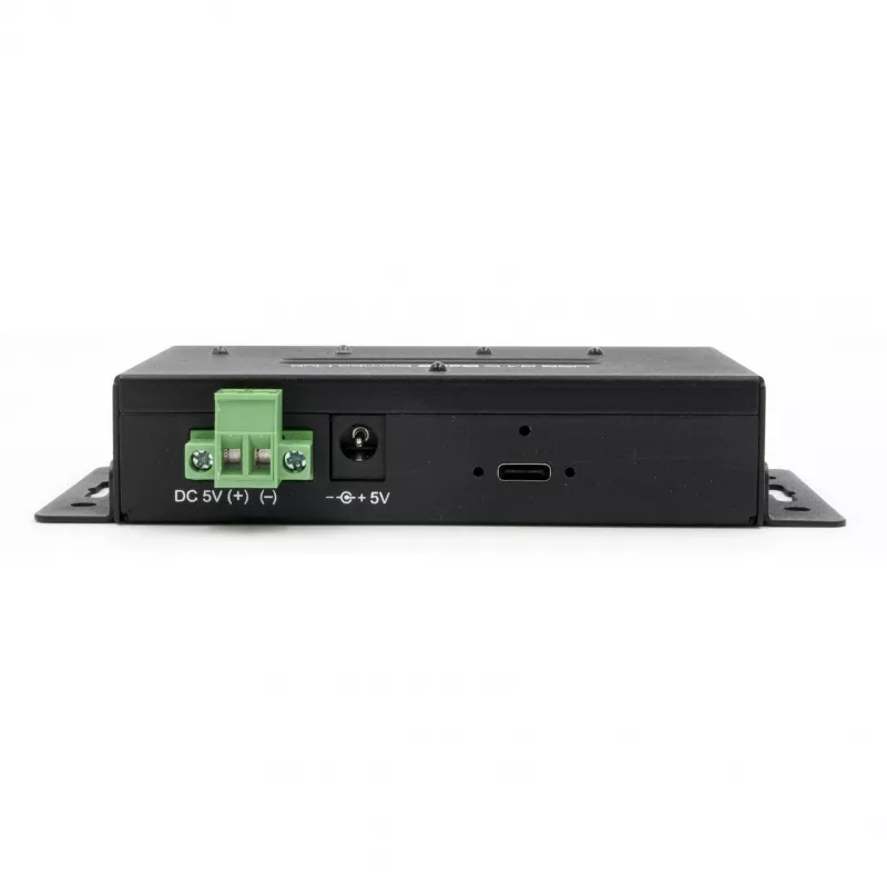 EXSYS EX-1240HMVS hub USB 3.2 Gen 2 industrial de 4 puertos, montaje en carril DIN, metal