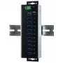EXSYS EX-1110HMVS-WT Hub USB 3.2 Gen 1 industrial de 10 puertos, montaje en carril DIN, metal, 5Gbps