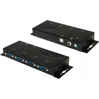 EXSYS EX-1334HMV-2 Adaptador de 4 puertos USB 2.0 a RS-232 serie con carcasa metálica
