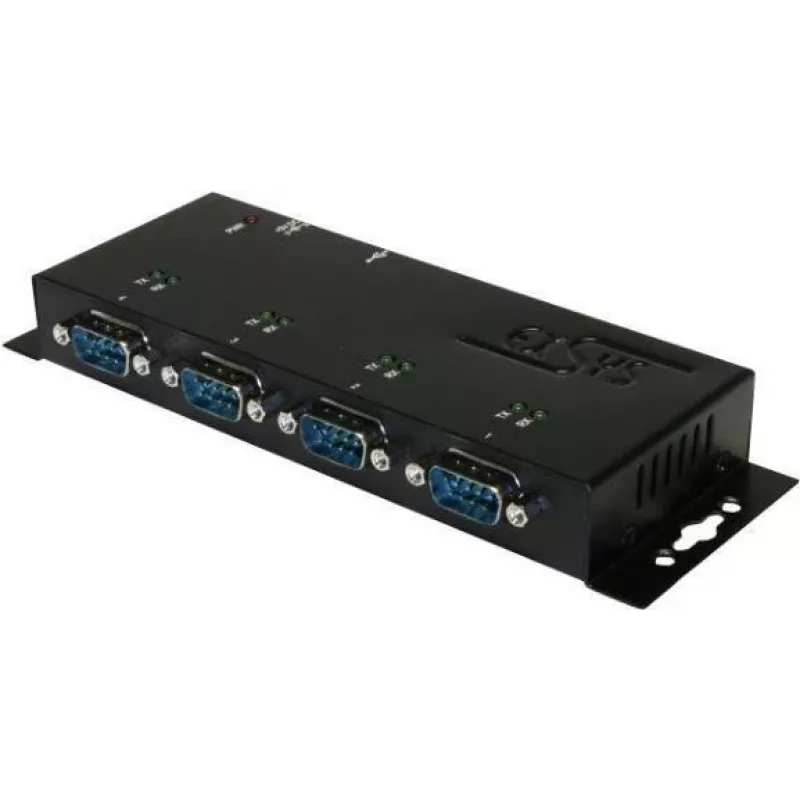 EXSYS EX-1334HMV-2 Adaptador de 4 puertos USB 2.0 a RS-232 serie con carcasa metálica