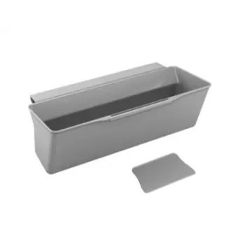Metaltex Cleantex cubo de recogida de residuos de cocina, plástico gris, 3L, colgante en puerta de armario, sin herramientas 297526000