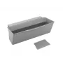 Metaltex Cleantex cubo de recogida de residuos de cocina, plástico gris, 3L, colgante en puerta de armario, sin herramientas 297526000