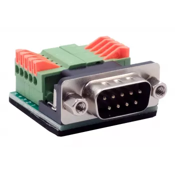 EXSYS EX-49000 cable adaptador serie D-SUB 9 pines macho a borne de tornillo de 10 pines, 30 cm