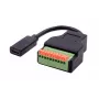 EXSYS EX-49124 cable adaptador USB-C hembra a bloque de bornes de tornillo de 10 pines con pulsador, USB 3.2 Gen 1, 15 cm