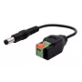 EXSYS EX-49140 cable adaptador conector de alimentación DC 5,5x2,1mm a bloque de bornes de 2 pines, 15 cm, pulsador