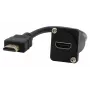 EXSYS EX-49162 cable adaptador HDMI tipo A hembra a macho, 20 cm, 4K, alta velocidad con Ethernet, negro