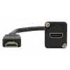 EXSYS EX-49162 cable adaptador HDMI tipo A hembra a macho, 20 cm, 4K, alta velocidad con Ethernet, negro