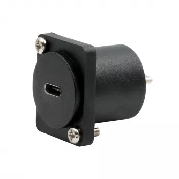 EXSYS EX-49167 Adaptador de montaje D-Typ USB-C conector hembra a conector macho, USB 3.2 Gen 2, 10Gbps