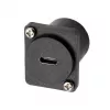 EXSYS EX-49167 Adaptador de montaje D-Typ USB-C conector hembra a conector macho, USB 3.2 Gen 2, 10Gbps