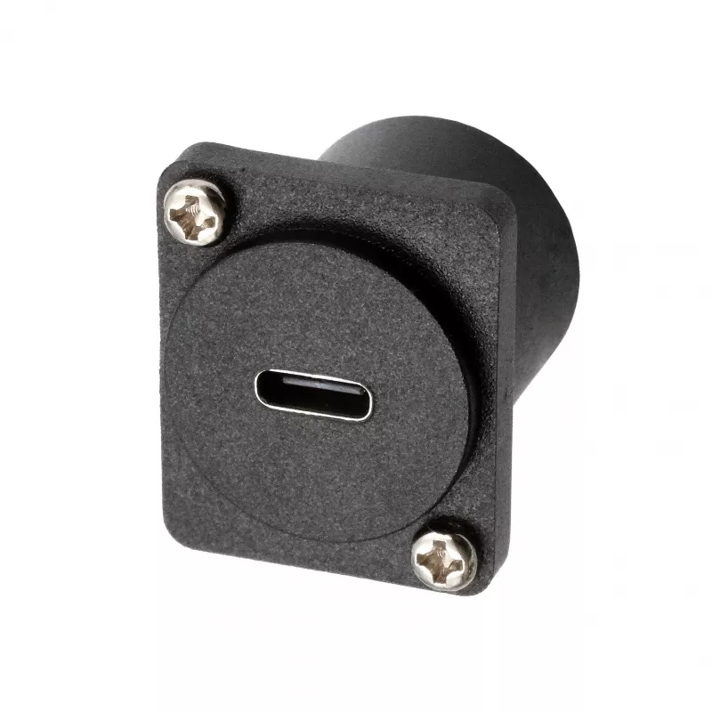 EXSYS EX-49167 Adaptador de montaje D-Typ USB-C conector hembra a conector macho, USB 3.2 Gen 2, 10Gbps