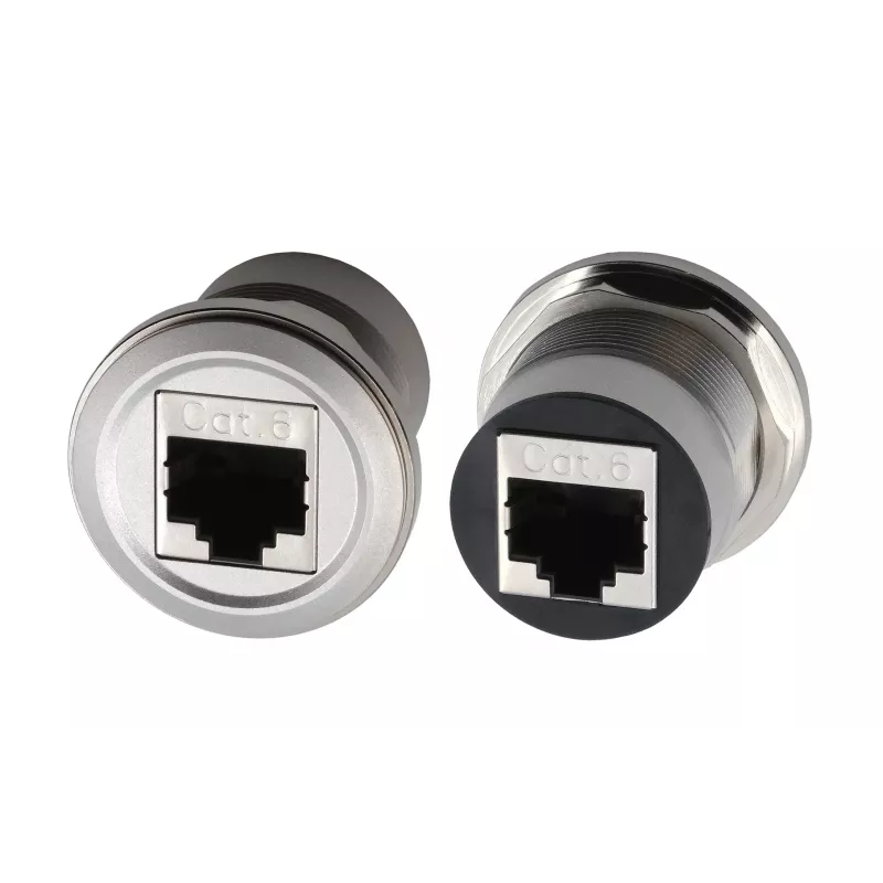 EXSYS EX-49196 adaptador RJ45 de panel metálico, hembra a hembra