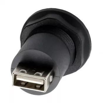 EXSYS EX-49213 adaptador de montaje en panel USB-B conector hembra a USB-A conector hembra, USB 2.0, marco metálico