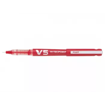 PILOT V5 Hi-Tecpoint Begreen roller de tinta, tinta roja, línea 0,3 mm, recargable, carcasa roja 442797