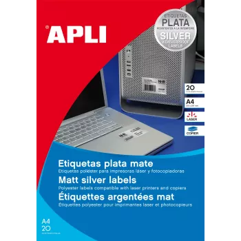 AGIPA etiquetas de film de poliéster resistentes a la intemperie 105 x 148 mm blanco (1 hoja) 1227