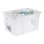 keeeper caja de almacenamiento karolina Stitch, 45 litros caja apilable/encajable con tapa, PP transparente, 1 unidad 1223900131900