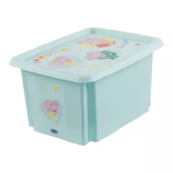 keeeper caja de almacenamiento karolina Peppa Pig, 15 litros caja apilable/encajable con tapa, PP, aguamarina, 1 unidad 1223662433600