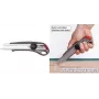NT Cutter L-550GP cúter 18mm con carcasa de aluminio, guía de cuchilla metálica, bloqueo por tornillo, antracita h1310511