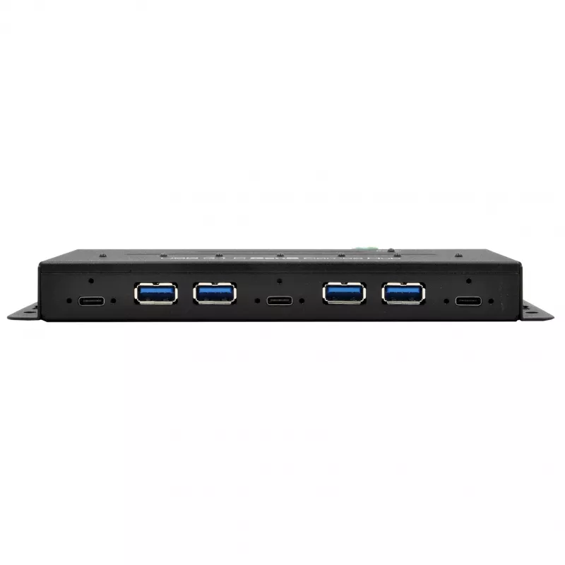 EXSYS EX-1247HMVS hub industrial USB 3.2 Gen 2 de 7 puertos con montaje en carril DIN
