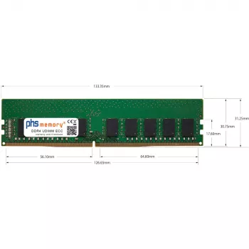 PHS-memory 8GB DDR4 ECC UDIMM 2666MHz PC4-21300E módulo de memoria para MSI MS-98E2-C236 SP571879