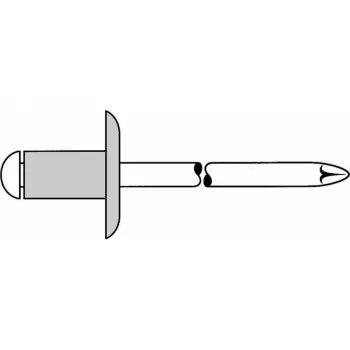 GESIPA remache ciego 4,0 x 12,0 mm aluminio/acero cabeza grande - 500 uds. (1454097)