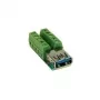 EXSYS EX-49060 Adaptador USB 3.0 conector hembra de 10 pines a terminal block